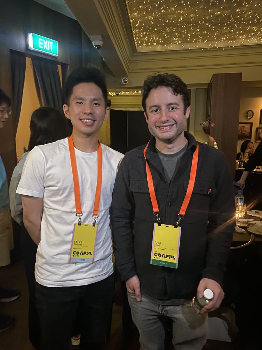Edward with Dylan Field at Config APAC